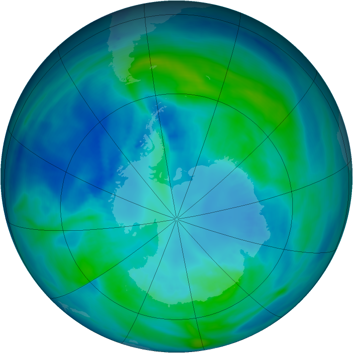 Antarctic ozone map for 10 April 2008